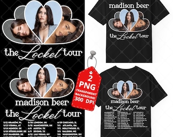 Diseño de camiseta del Madison Beer Locket Tour 2026, listo para imprimir (descarga digital).