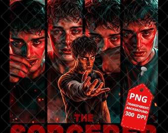 The Sorcerer PNG: 80s Horror Christmas Character (Digital Download)