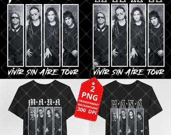 MANA Vivir Sin Aire Tour 2026 PNG File (Digital Download)