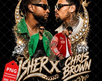 Raymond and Brown R&B Tour 2026: Chris Brown x Usher PNG File (Digital Download)