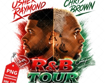 Raymond and Brown R&B Tour 2026: Chris Brown x Usher PNG File (Digital Download)