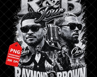 Raymond and Brown R&B Tour 2026: Chris Brown x Usher PNG File (Digital Download)