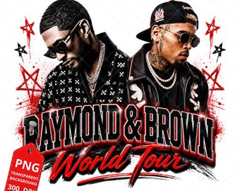 Raymond and Brown R&B Tour 2026: Chris Brown x Usher PNG File (Digital Download)