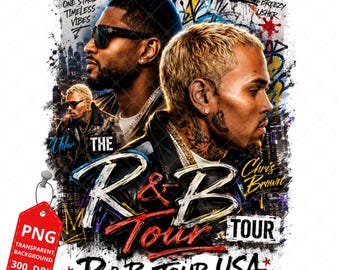 Raymond and Brown R&B Tour 2026: Chris Brown x Usher PNG File (Digital Download)