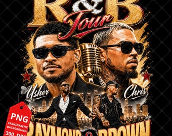 Raymond and Brown R&B Tour 2026: Chris Brown x Usher PNG File (Digital Download)