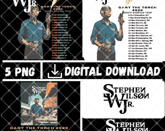Stephen Wilson Jr PNG: Gary The Torch 2026 North American Tour T-Shirt Design (Digital Download)