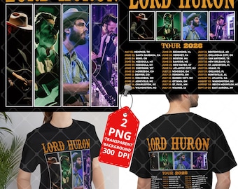 Diseño de camiseta de la gira Lord Huron 2026 (descarga digital)