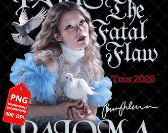 Paris Paloma PNG: Fatal Flaw Tour 2026 PNG, Vintage Music T-Shirt Design, Retro Concert Graphic, Digital Download, Sublimation PNG File