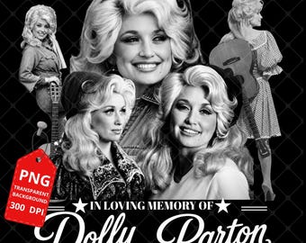 Dolly Parton PNG: Country Music Icon, Western Style & Classic Quote Designs (Digital Download)