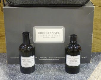 Grey Flannel Geoffrey Beene Eau de Toilette 120ml Spray + Aftershave Lotion 120ml - Vintage very Rare