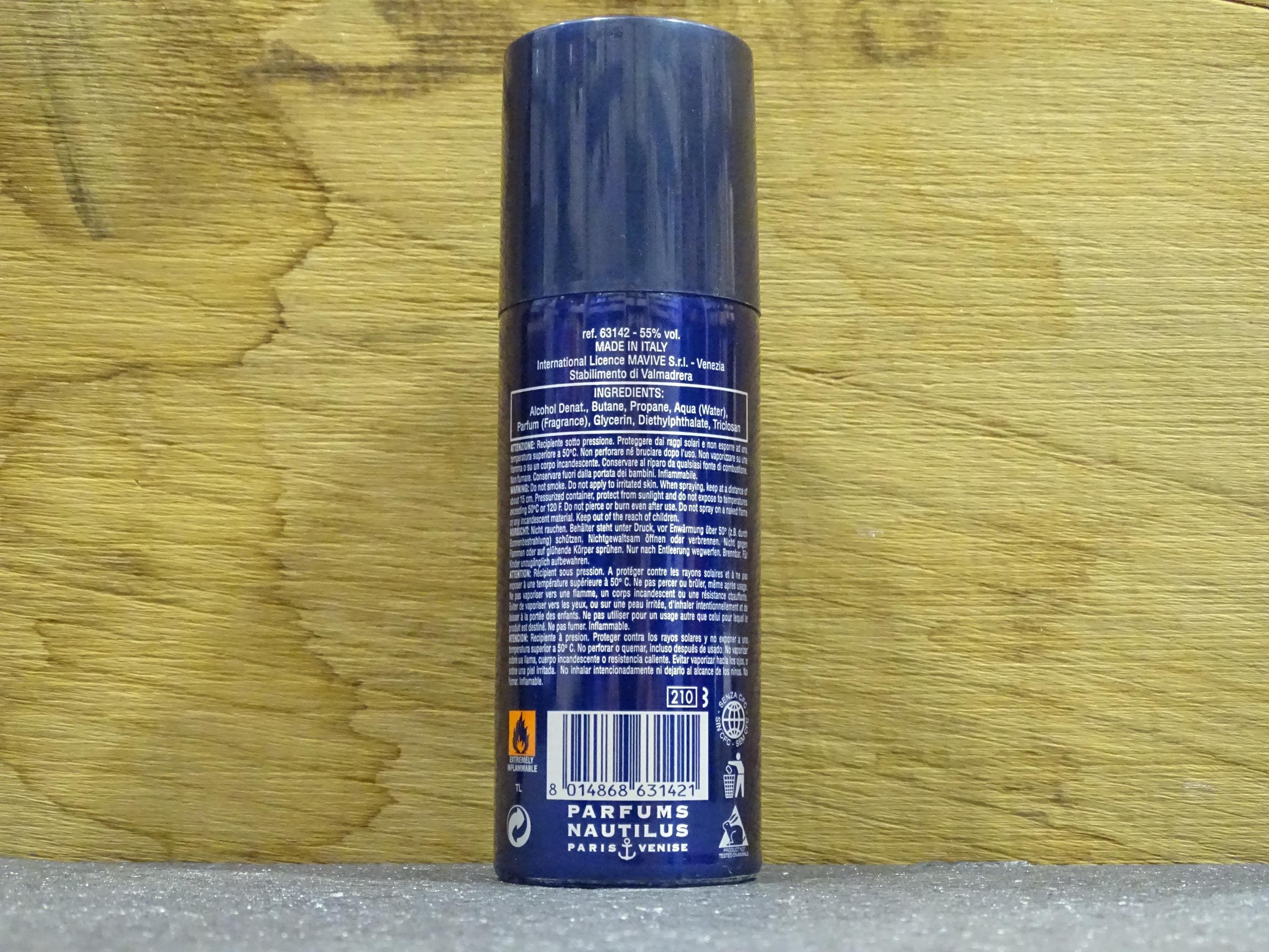 Nautilus Aqua Deodorant Parfumee 150ml Spray Vintage Very Rare - Etsy