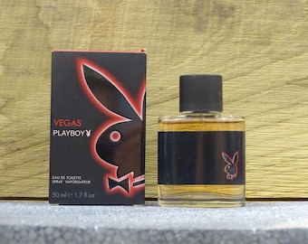 Eau de Toilette Vegas Playboy para hombre, 50 ml, en spray - Vintage, muy raro