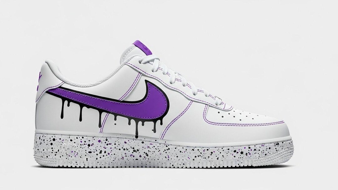 Purple Splash Custom Air Force 1 | Hand-painted Shoes L Father's Day ...