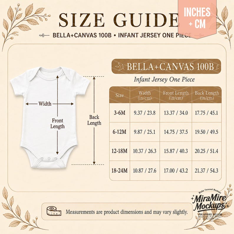 Bella Canvas Size Chart Bundle , BC 3001 3001Y 3001T 100B Adult Youth Toddler Baby Size Guide, Inches CM Size Chart, Family Shirt Size Chart imagen 6