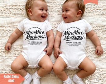 Zwillinge Baby-Modelle, Kaninchenfell-Modelle, weiß 4400, Baby-Modelle, Babyankündigungs-Modell, meine ersten Ferien-Baby-Modelle