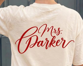 Custom Mrs. Last Name Shirt Comfort Colors® | Future Mrs Tee | Bridal Shower Gift