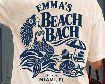 Mermaid Beach Bachelorette Shirt Comfort Colors® | Miami Bach Tee | Bridesmaid Gift