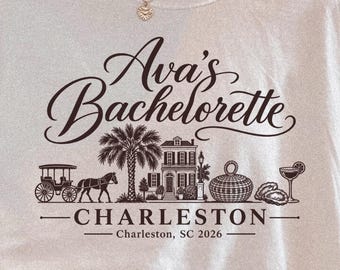 Charleston Bachelorette Comfort Colors® Shirt | Custom Sweetgrass Basket Lowcountry Tee | Bridal Party Gift