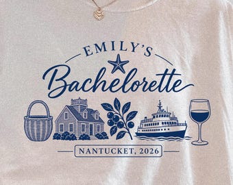 Custom Bachelorette Shirt Comfort Colors® | Nantucket Coastal Bach Tee | Bridesmaid Gift