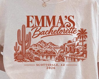 Scottsdale Bachelorette Comfort Colors® Shirt | Custom Desert Cactus Resort Tee | Bridal Party Gift