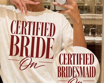 Wedding Party Comfort Colors® Shirt | Custom Certified Bride Tee | Bridesmaid Gift