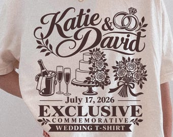 Personalized Wedding Shirt Comfort Colors® | Custom Couple Names Tee | Newlywed Gift