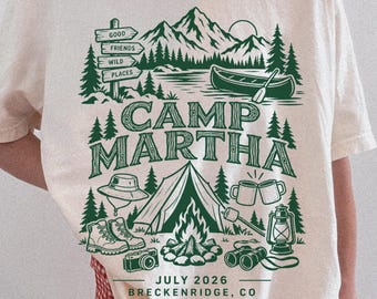 Camp Bachelorette Comfort Colors® Shirt | Custom Mountain Camping Tee | Bridal Party Gift