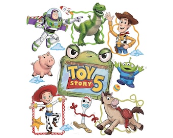 Tienes un amigo en mí PNG, Personajes de la película Toy Story 5 PNG, La era de los juguetes ha terminado PNG, Amigos de juguete PNG, Diseño de camiseta de historia