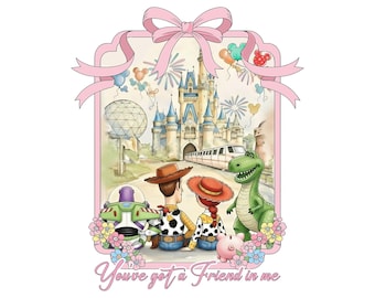 Lazo de coqueta de Disney Pixar Toy Story 5 (Png), Disneyworld Toy Story (Png), Camiseta familiar a juego de Disneyland, Tienes un amigo en mí (Png)