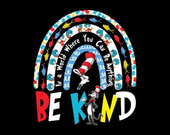 Cat In The Hat Png, Catoon Character Png, Be Kind Png, Teacher Of All Things,Save The Planet, Teacher Design, Digital Download