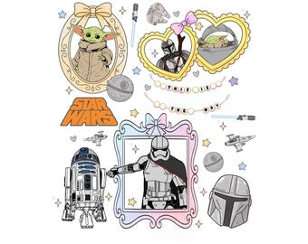 StarWars le Mandalorien et Grogu voici la voie png, Grogu chasseur de primes png, Disneyland StarWars png, cadeau Galaxy's Edge pour fan