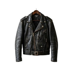 80s Punk Leather Jacket - Etsy