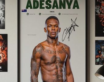 Israel Adesanya UFC Poster, MMA Fighter Wall Art (Digital Download)