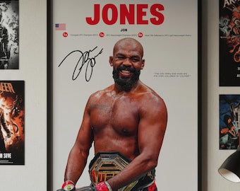 Jon Jones UFC Champion Poster, MMA Fighter Wall Art (Digital Download)