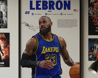 LeBron James Lakers Poster, NBA Wall Art (Digital Download)