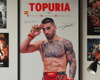 Ilia Topuria Poster, UFC Fighter Art (Digital Download)