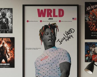 JuiceWRLDPosterRapWallArtMusicDigitalDownloadHipHopPrintableRapperDecorGift