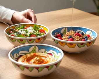 Handgemachte türkische Keramikschale - 15 cm Servierschale – Weihnachtsgeschenk – Handbemalte Keramik – Urlaub Tischdekoration 2025 |