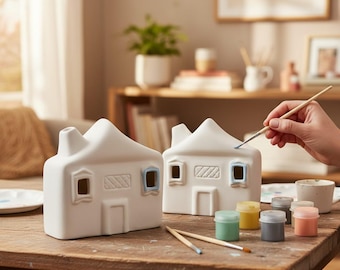 Bemalen Sie Ihren eigenen Räucherstäbchenhalter aus Keramik - 14 cm Bisque Home Decor für DIY-Malerei - handgemachte Keramik Cottage Ornamente