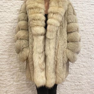 Manteau Vintage En Fourrure Perlstein - Coupe Personnalisée Petite à Moyenne - Marron - Occasion Bon état