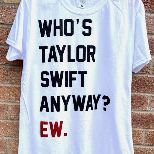 Neues EW Taylor Swiftie GLITTER style T-Shirt Abschlag Top