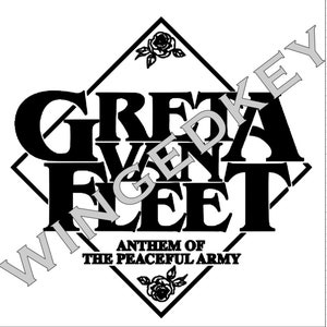 Greta Van Fleet GVF SVG Cricut cutting file