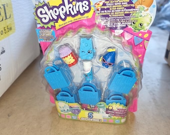 Figuras de juguete Shopkins Serie 1 5 Shopkins con Guía de coleccionistas y bolsas de compra
