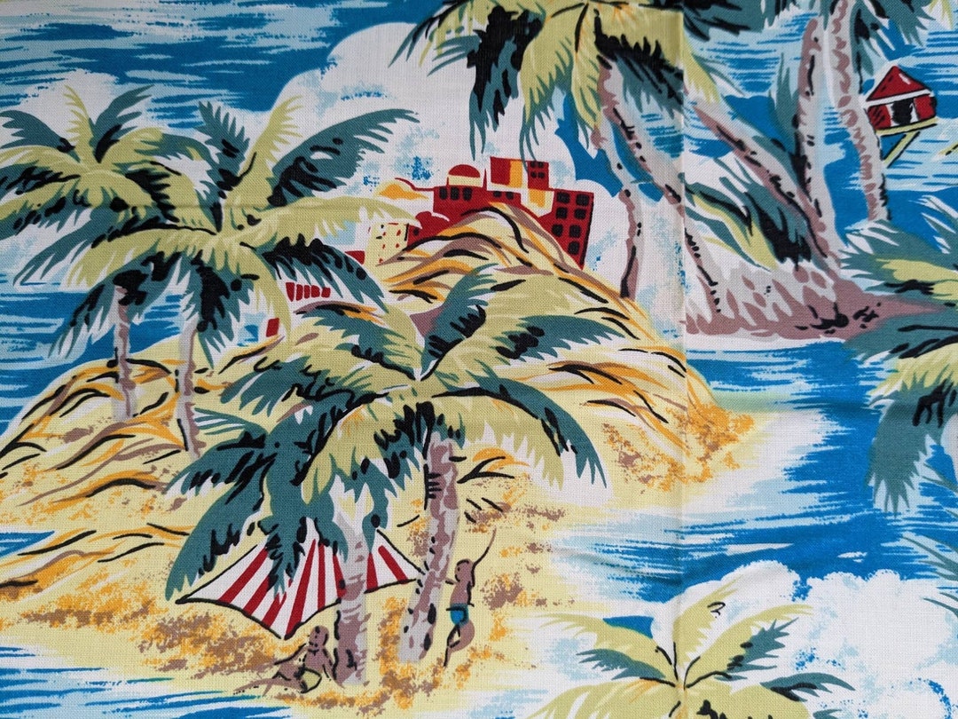 Vintage 2000 Shamash & Sons Cotton Quilting Fabric Tropical - Etsy