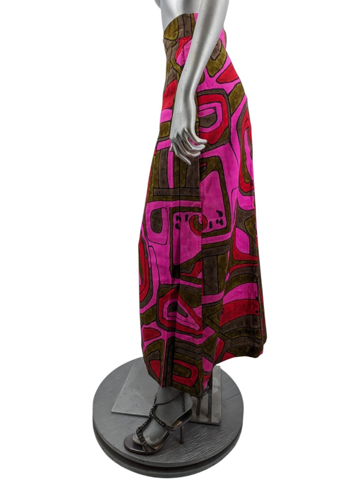 Pop Art Vintage 60's Wild Child Geometric Hawaiian Mod Maxi