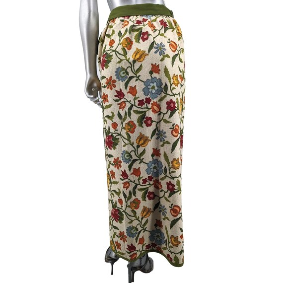 Beautiful Heavy Textured Cotton MAXI WRAP SKIRT V… - image 8