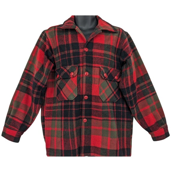 Super Heavy Wool Hunting Ranch Plaid WOOLRICH Jacket Size 42