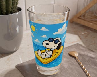 Vaso mezclador relajante de Snoopy, 473 ml / Vaso para bebidas con diseño de Snoopy de dibujos animados