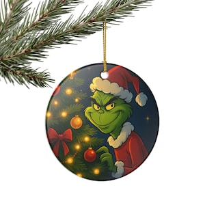 Grinch Ceramic Christmas Tree Ornament