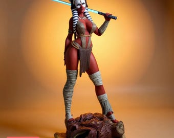 Fantasy Alien Warrior Statue – 1:6 Scale Printable STL Files | Supported & Non-Supported